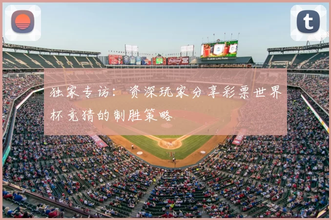 独家专访:资深玩家分享彩票世界杯竞猜的制胜策略