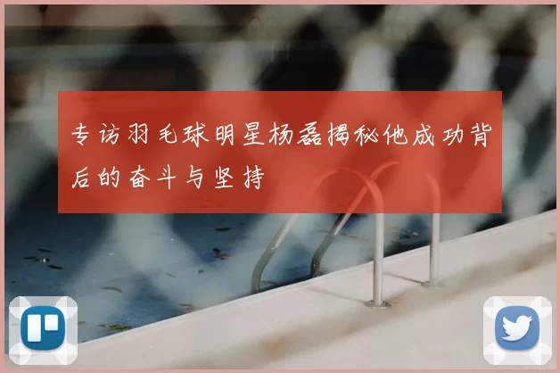 专访羽毛球明星杨磊揭秘他成功背后的奋斗与坚持