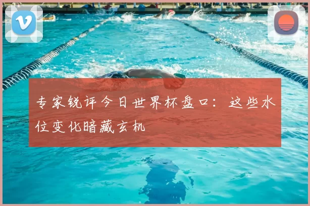 专家锐评今日世界杯盘口:这些水位变化暗藏玄机